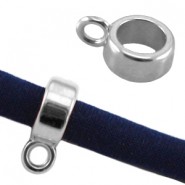 DQ metall Anhängerhalter / Ring mit Öse Ø 5mm Antik silber